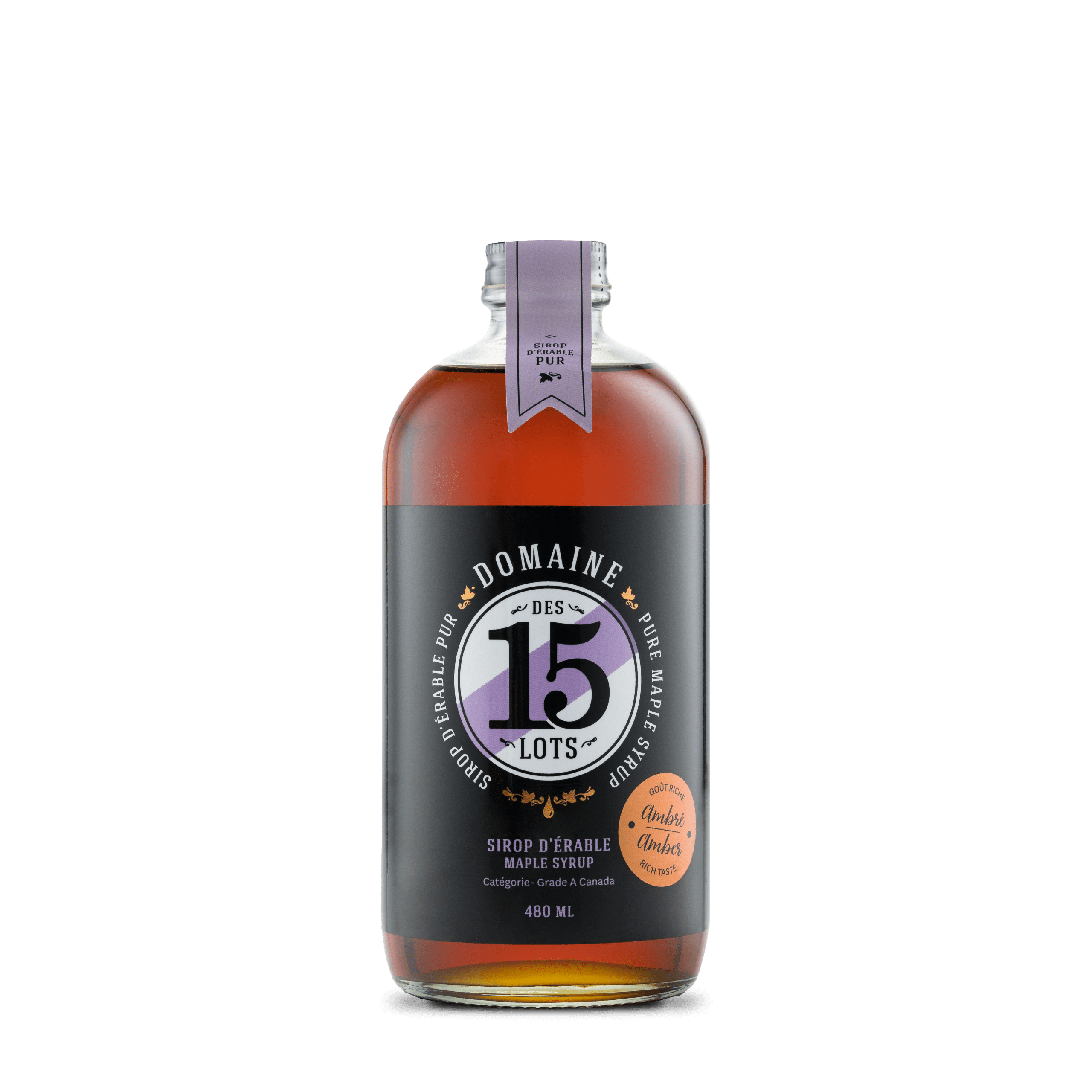 Sirop d’érable ambré – Goût riche | Domaine des 15 lots
