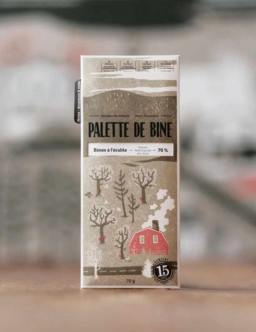 Chocolat noir 70 % au sucre d’érable | Domaine des 15 lots