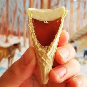 Boîte de 12 cornets de tire et beurre d'érable